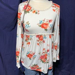 Reb & j. Flower tunic knit long sleeve